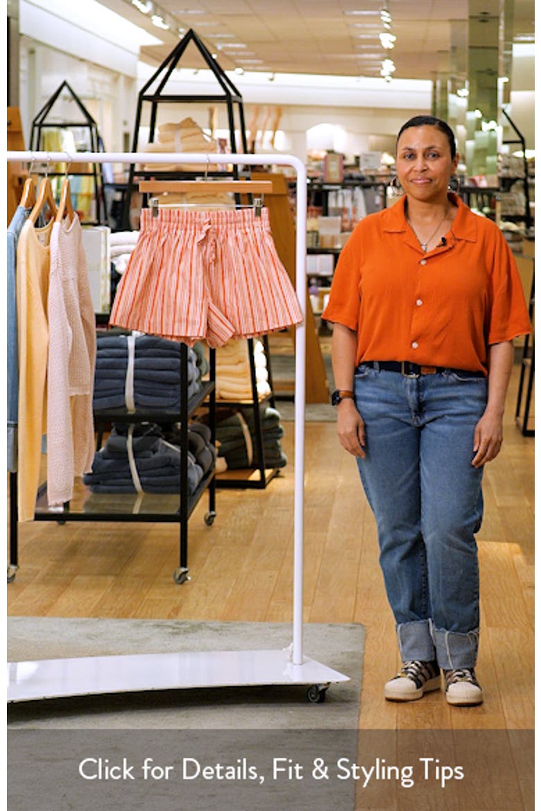 Mattina Stripe Cotton Drawstring Shorts video