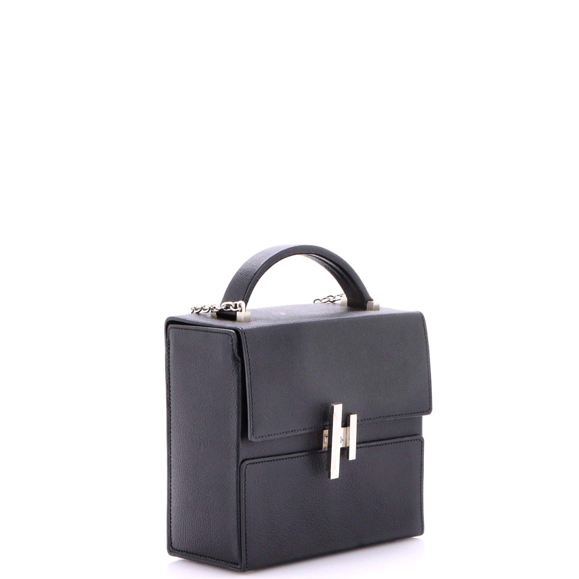 Cinhetic Top Handle Bag Chevre Mysore, Alternate, color, Noir