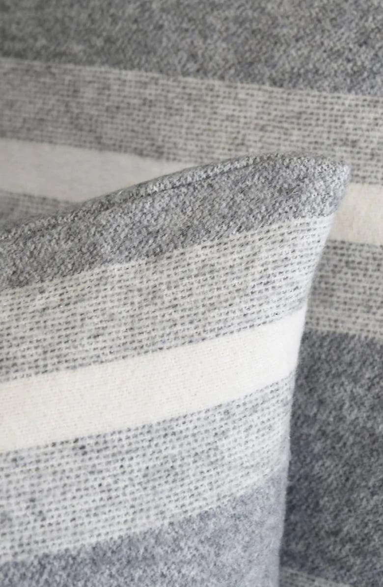 Pom Pom at Home Alpine Stripe Cotton Blanket, Alternate, color, Grey Tones