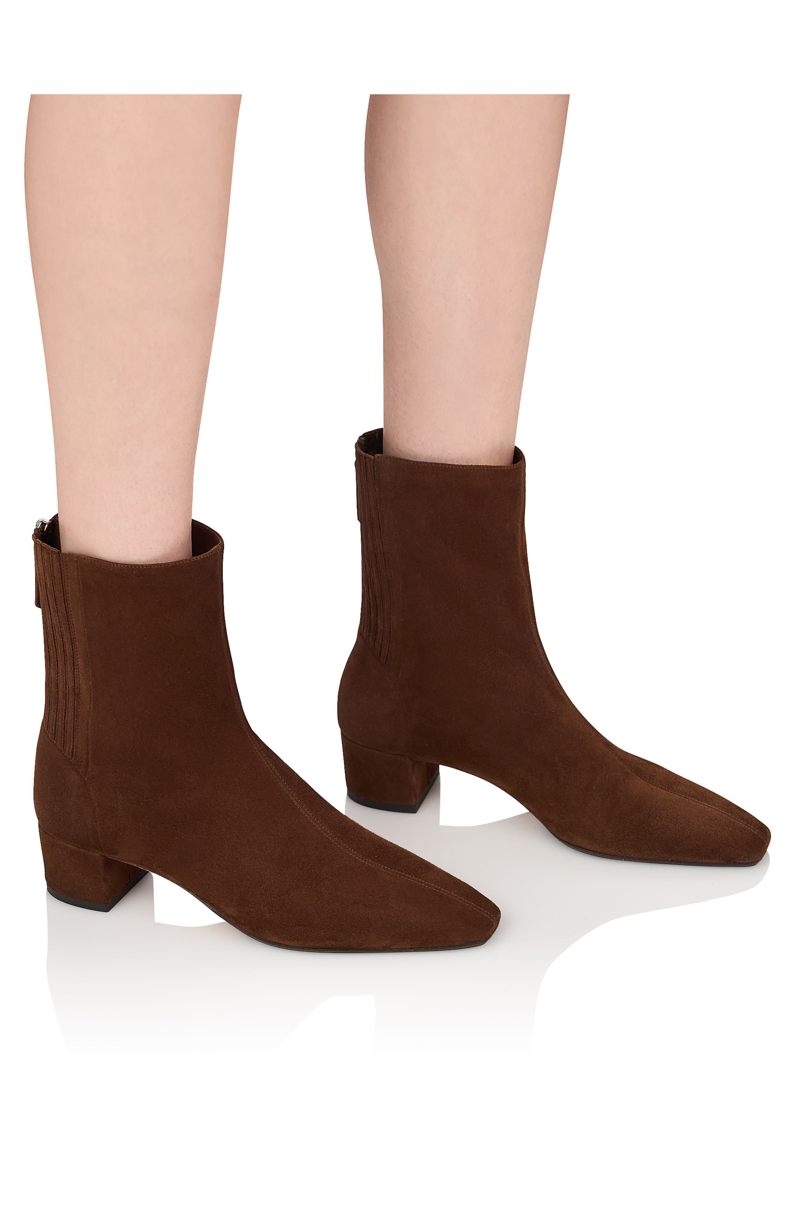 Aquazzura Saint Honor Bootie, Alternate, color, Espresso