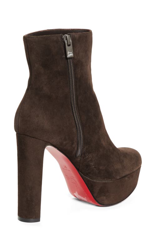 Christian Louboutin Loo Platform Bootie In Brown