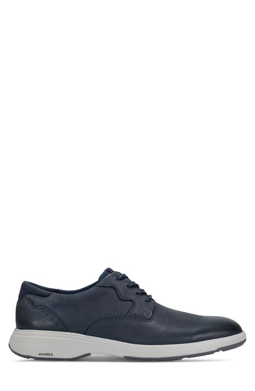 Rockport Noah Plain Toe Derby In Dark Blue