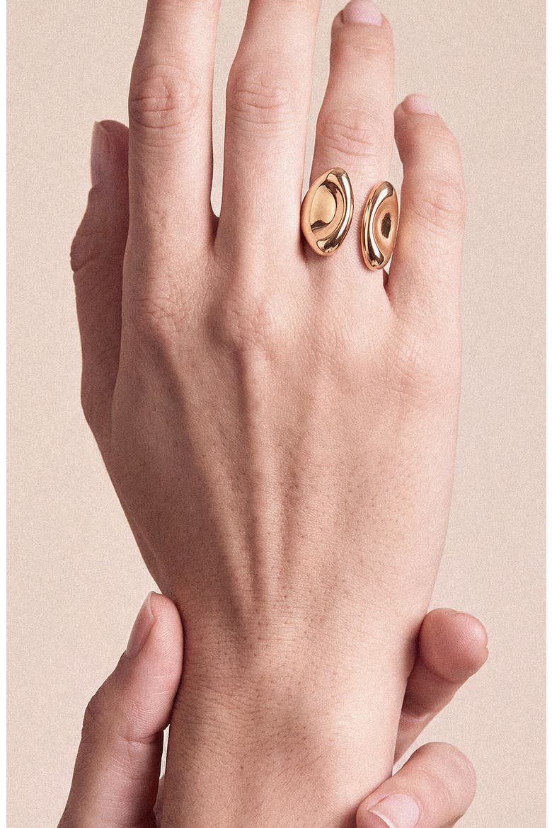 Open Abstract Ring, Alternate, color, GOLD
