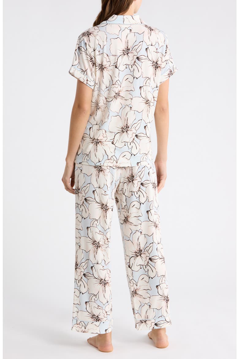 Moonlight Eco Crop Pajamas, Alternate, color, BLUE SKETCHBOOK FLORAL