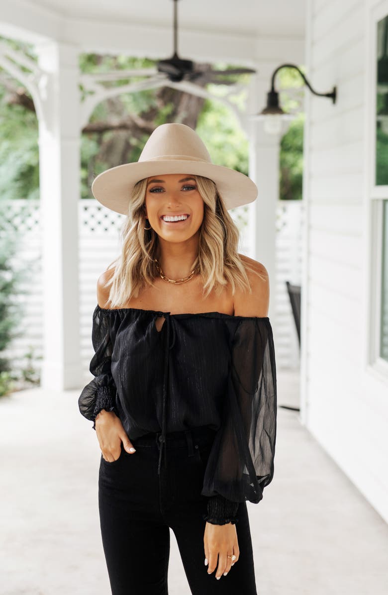 WAYF x BFF Sarah Metallic Off the Shoulder Top, Alternate, color,