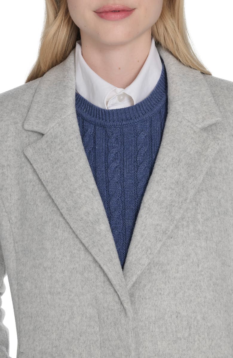 Cole Haan Slick Wool Blend Coat, Alternate, color, Light Grey