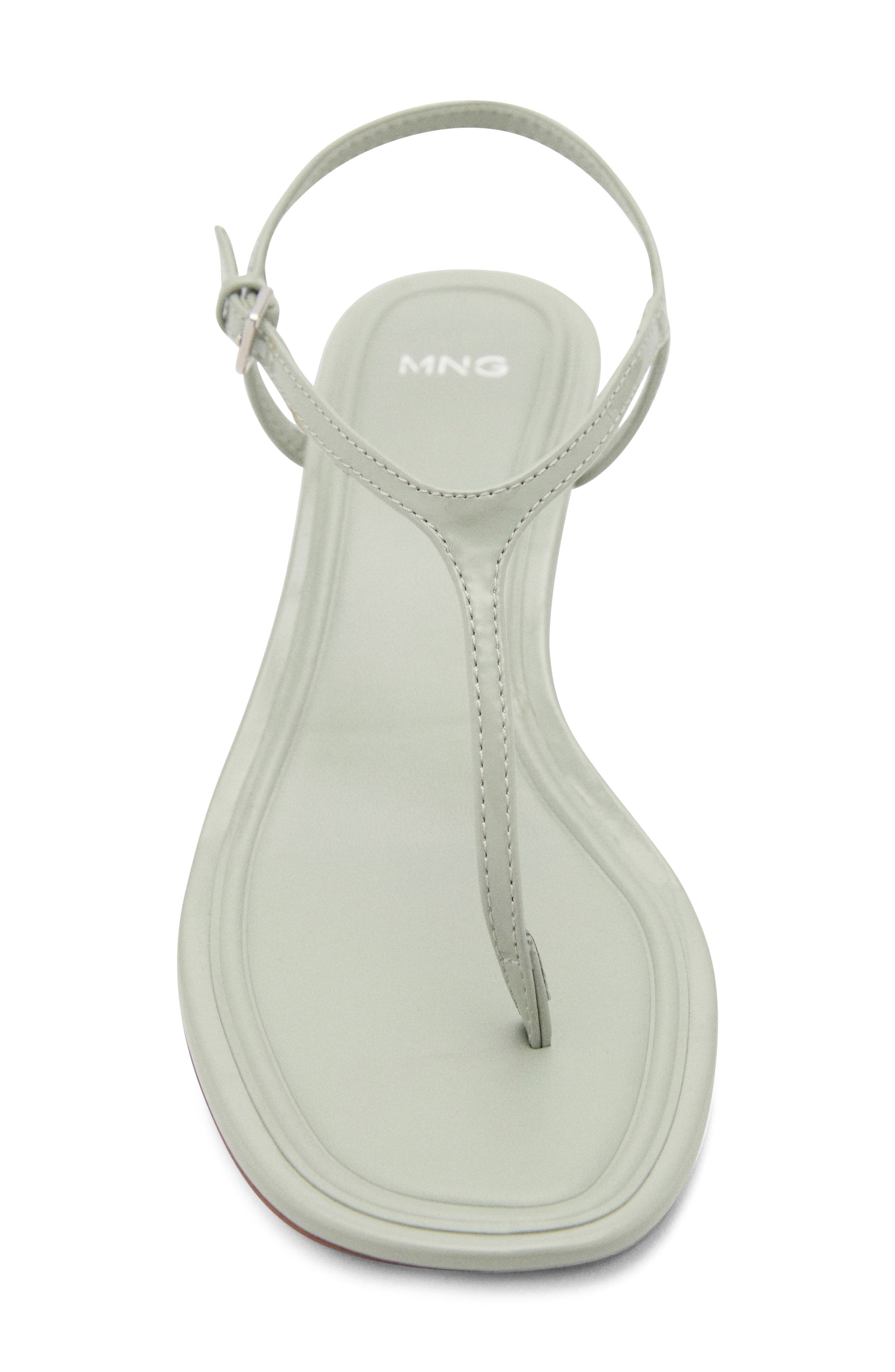 MANGO T-Strap Sandal, Alternate, color, Pastel Green