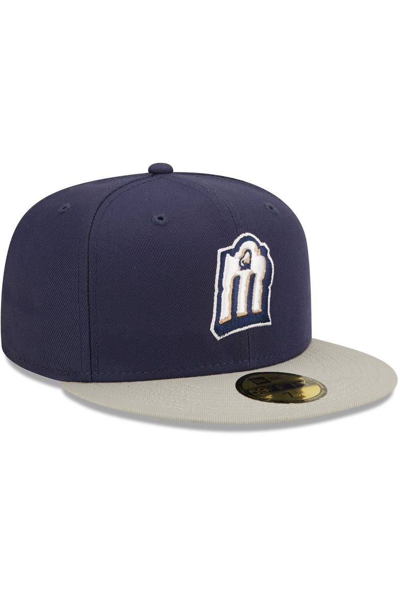 Men's New Era Navy San Antonio Missions Authentic Collection 59FIFTY Fitted Hat, Alternate, color, Navy