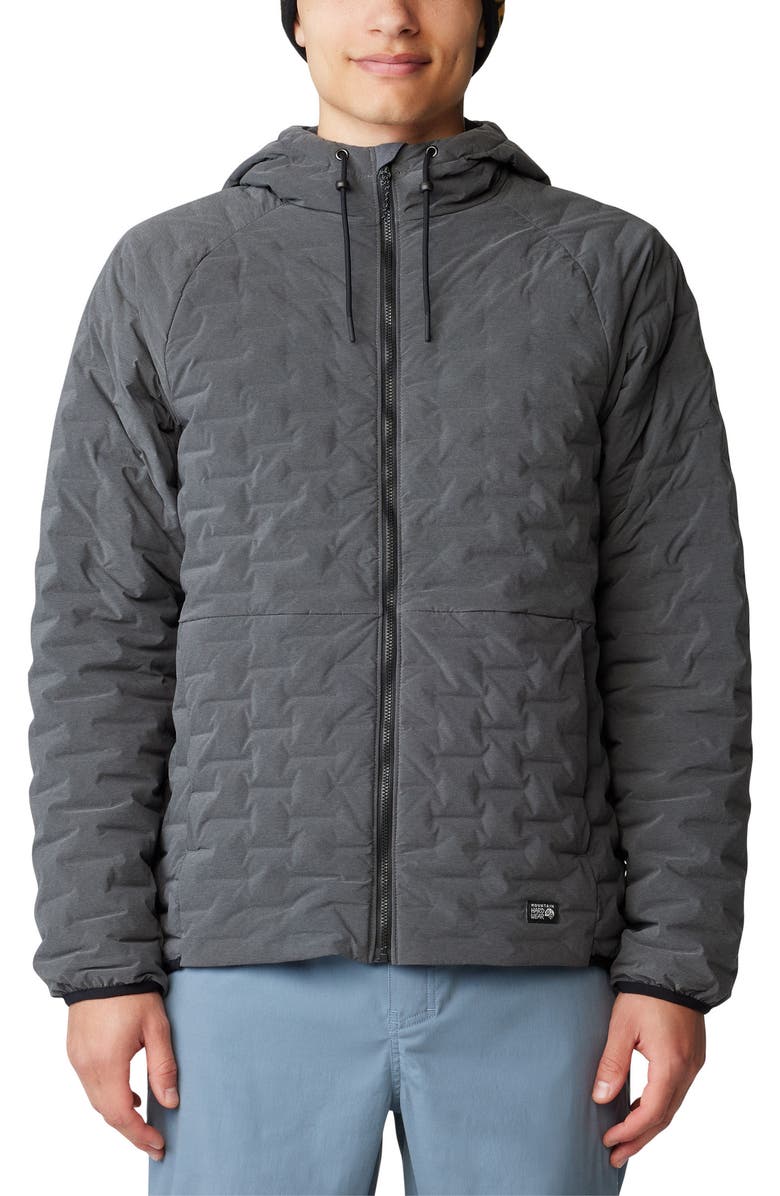 Mountain Hardwear Stretchdown<sup>™</sup> 700 Fill Power Down Light Hooded Jacket, Alternate, color, Volcanic Heather