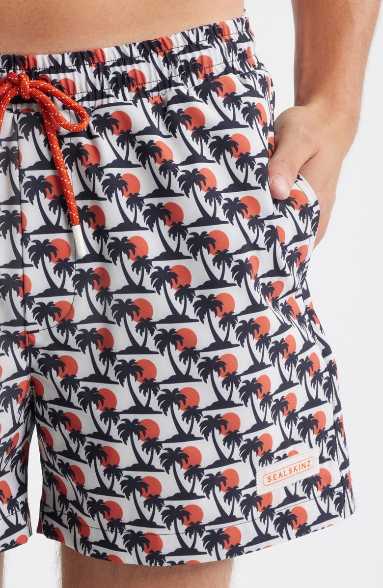 Sealskinz Southwood Swim Trunks, Alternate, color, Blue Palm Print