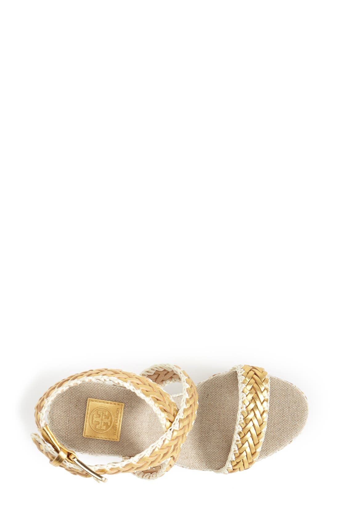'Lilah' Espadrille Wedge Sandal, Alternate, color, GOLD/ NATURAL
