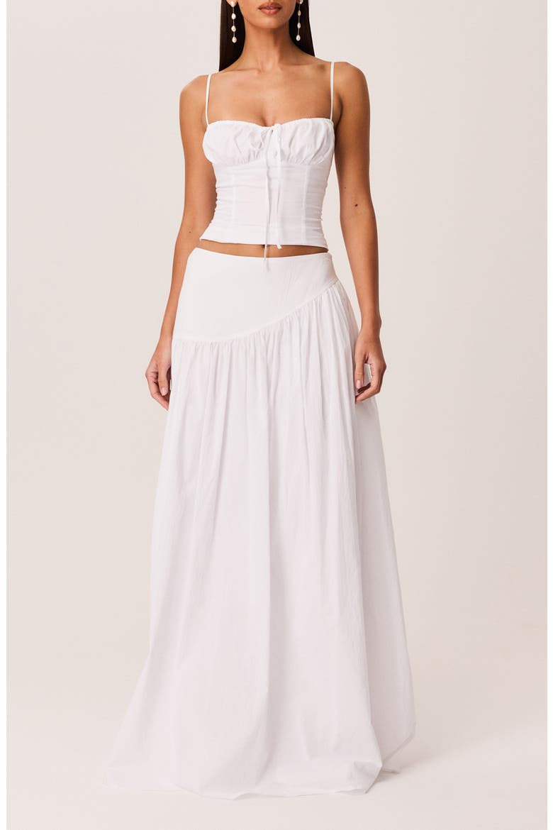 Ambiente Cotton Maxi Skirt, Alternate, color, WHITE