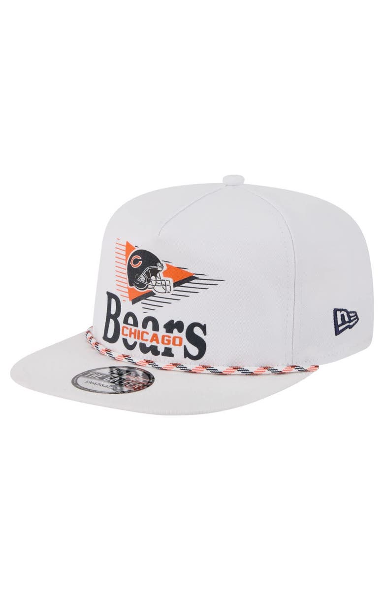 New Era Men's New Era White Chicago Bears Collide Golfer Snapback Hat, Main, color, 