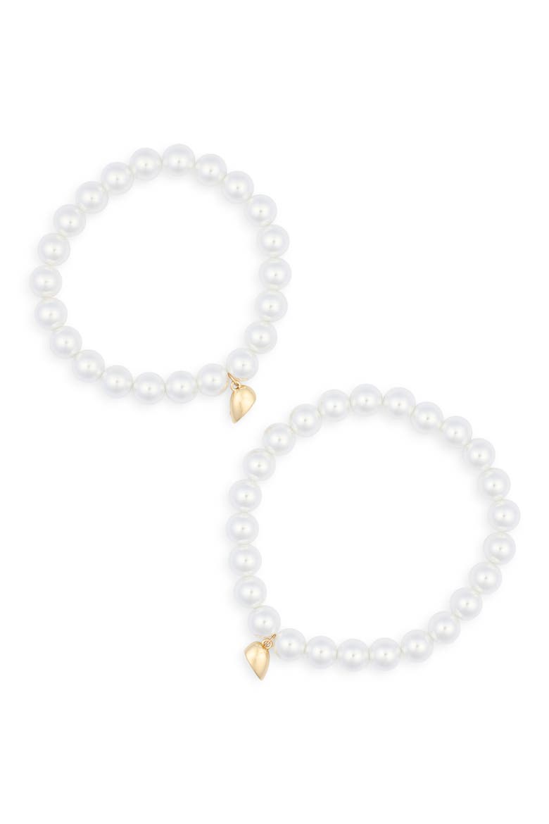 You & Me Bracelets, Alternate, color, WHITE- GOLD