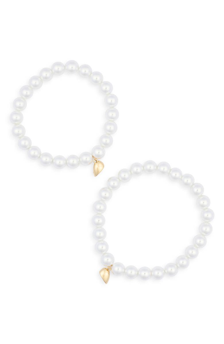 Leith You & Me Bracelets, Alternate, color, White- Gold