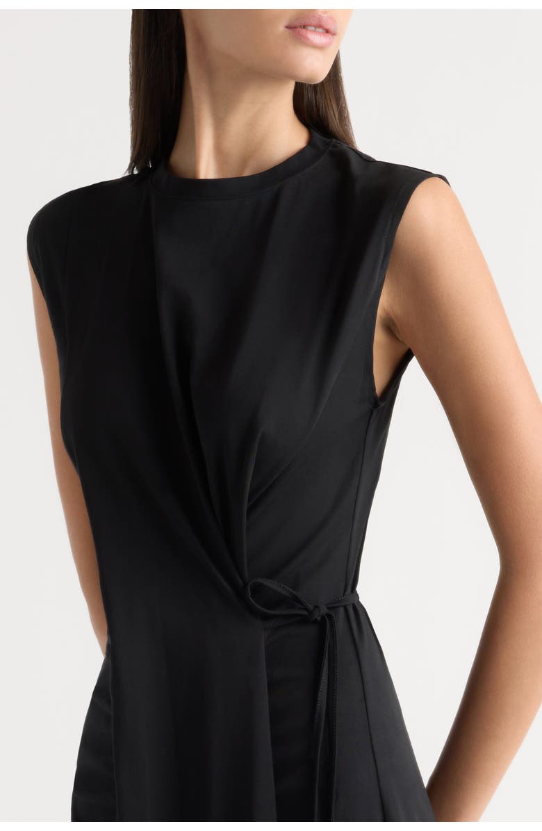 Modern Citizen Agnes Twist-Drape Jersey Dress, Alternate, color, Black