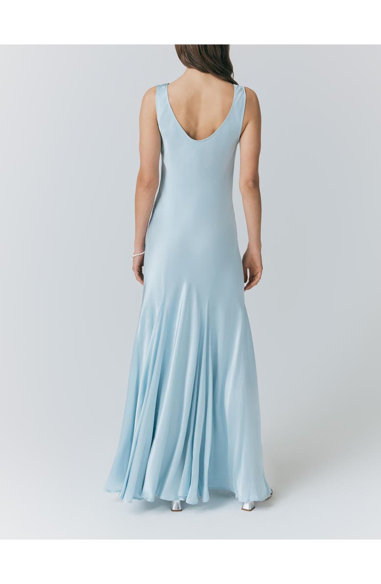 Ghost London Willow Satin Maxi Sip Dress, Alternate, color, Light Blue