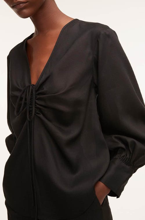 REBECCA TAYLOR REBECCA TAYLOR DRAWSTRING LONG SLEEVE BLOUSE