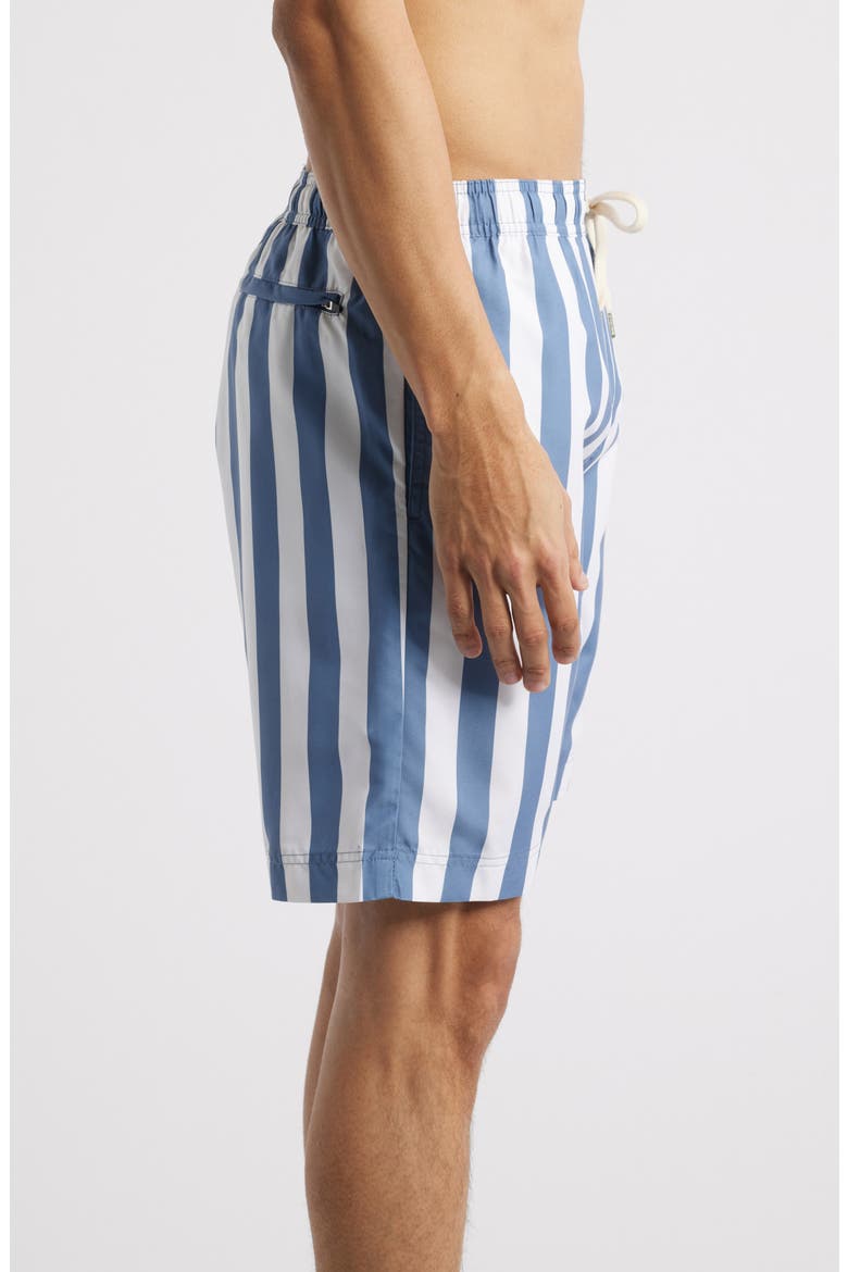 8-Inch Polyester Classic Swim Trunks, Alternate, color, BLUE CHIP- WHITE RESORT STRIPE