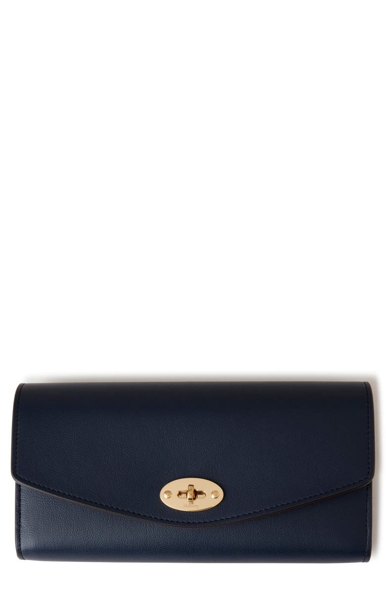 Mulberry Darley Leather Wallet, Main, color, Night Sky