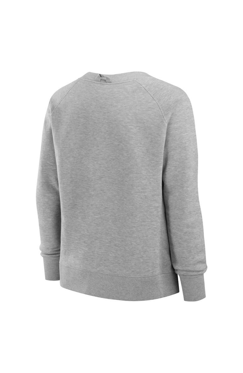 FANATICS Women's Fanatics Heather Gray Philadelphia Eagles Hit Hard Fleece Pullover Sweatshirt, Alternate, color, 