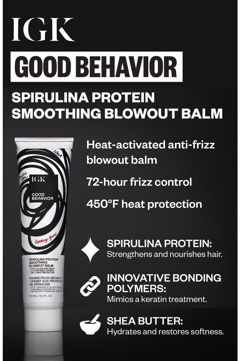 Good Behavior Spirulina Protein Smoothing Blowout Balm, Alternate, color, NO COLOR