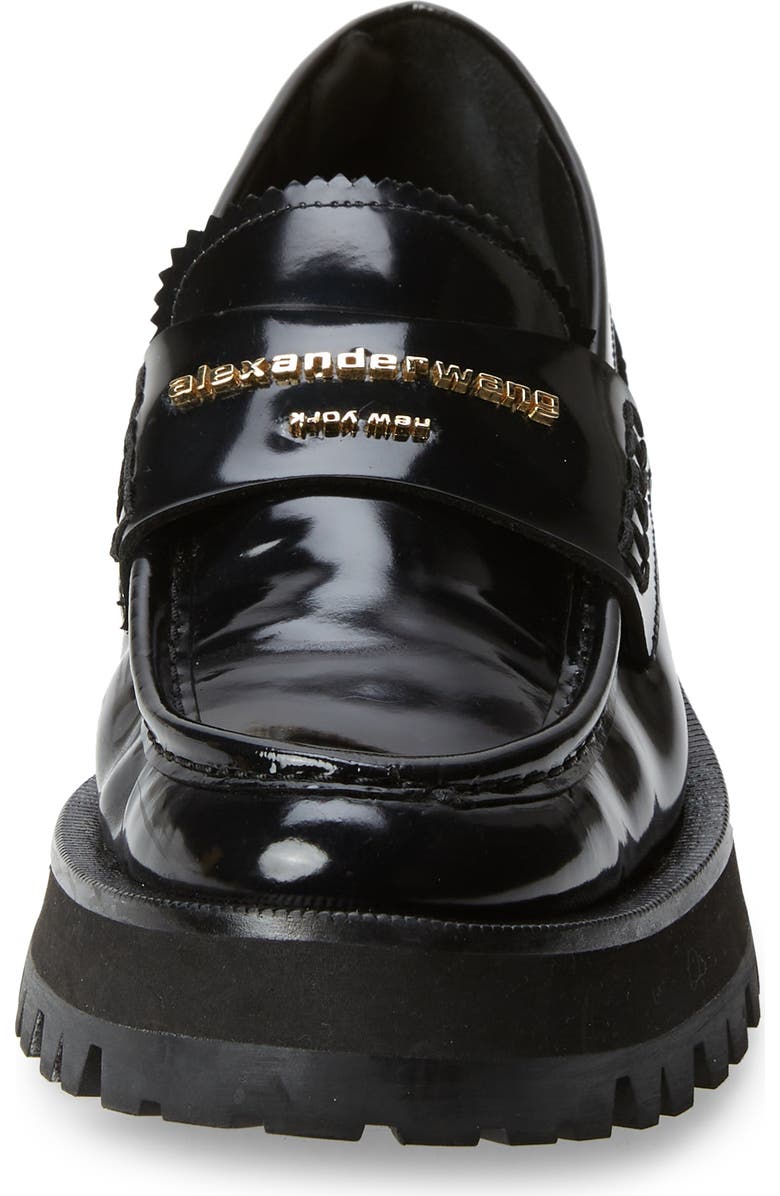 Alexander Wang Carter Lug Sole Loafer, Alternate, color, Black