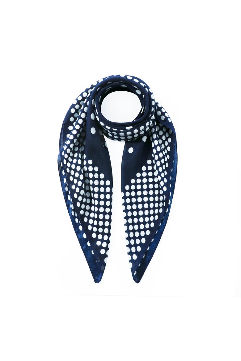 The Sutton Scarf, Alternate, color, Blue/White