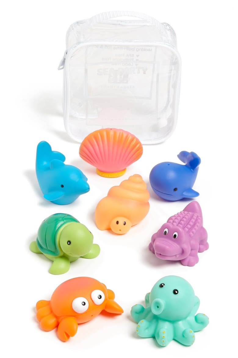 Squirtie Bath Set, Main, color, SEA ANIMALS