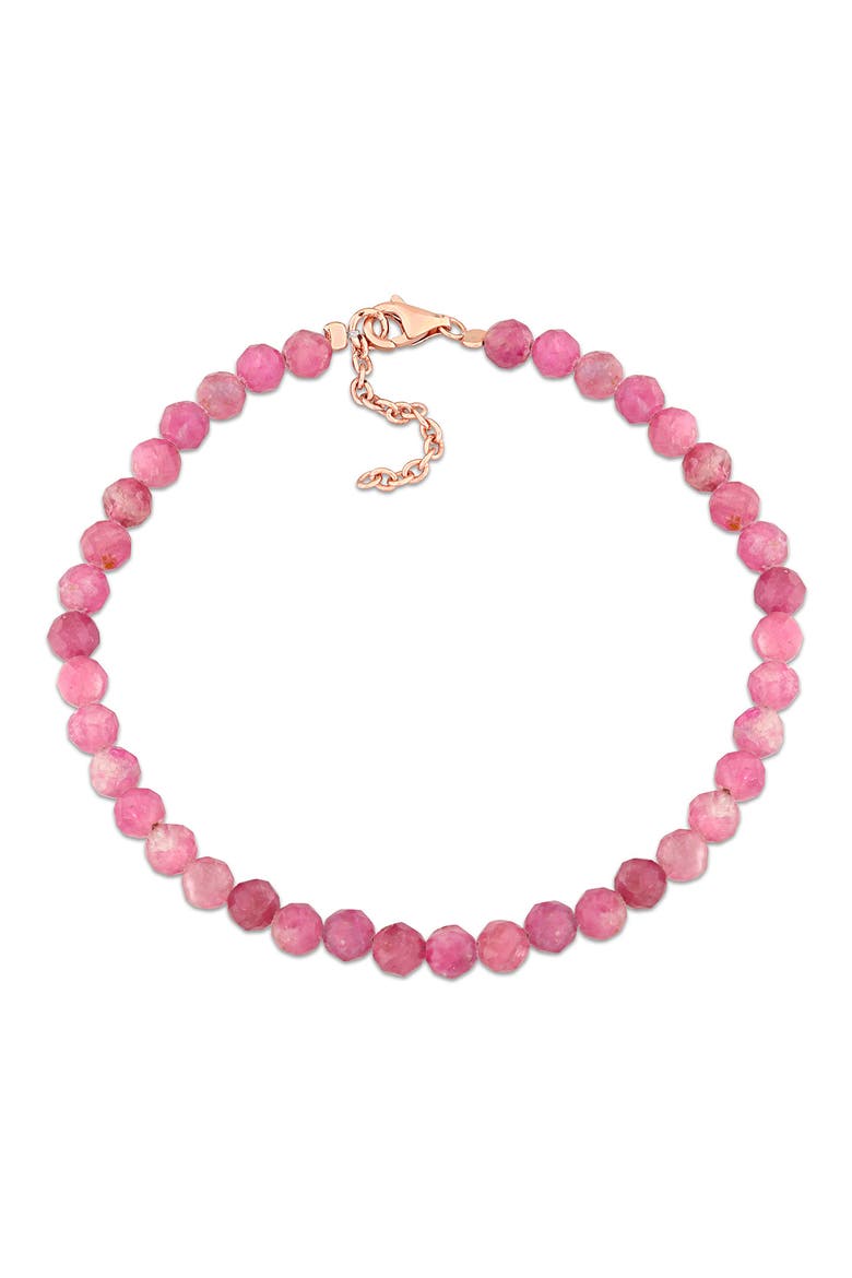 Faceted Beaded Bracelet, Main, color, PINK
