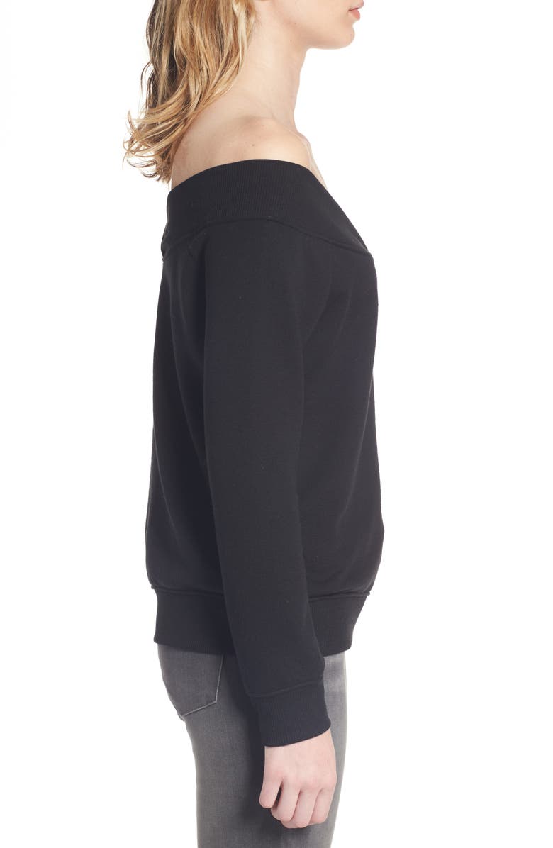 Socialite Off the Shoulder Sweatshirt, Alternate, color, 