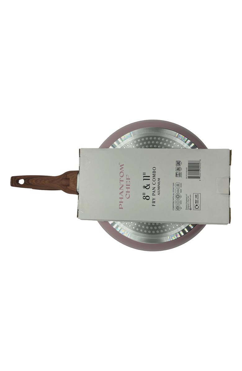 PHANTOM CHEF Set of 2 Grove Nonstick Fry Pans, Alternate, color, Pink