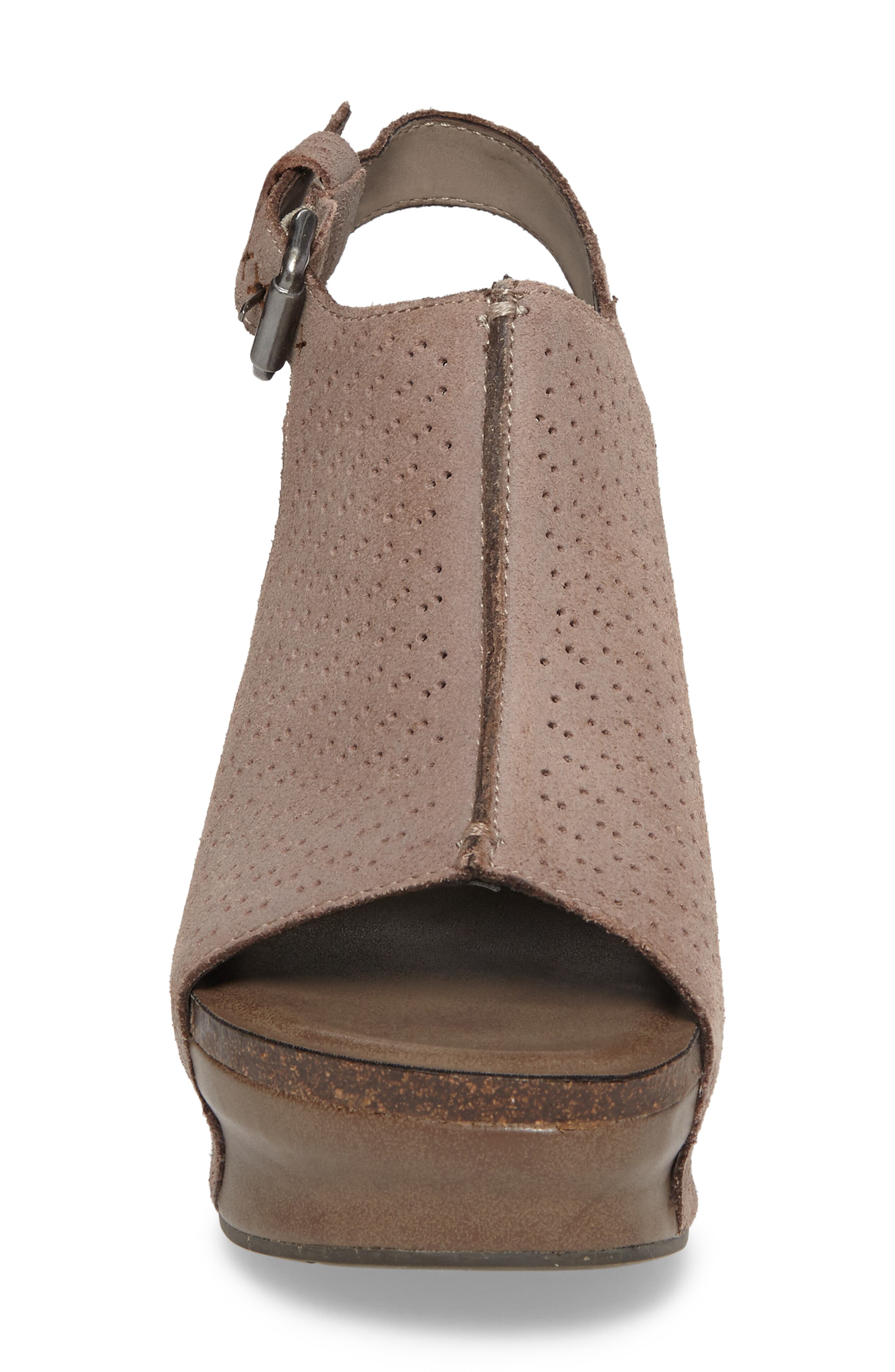 Jaunt Platform Wedge Sandal, Alternate, color, GREY POWDER SUEDE