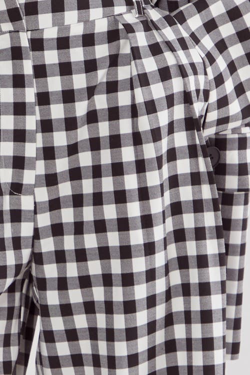 Nasty Gal Gingham Tailored Blazer In Black