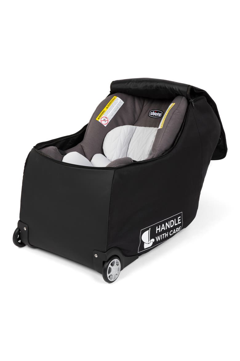 Premier Padded Infant Car Seat Travel Bag with Wheels, Alternate, color, BLACK