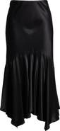 Rails Edwina Asymmetric Satin Midi Skirt