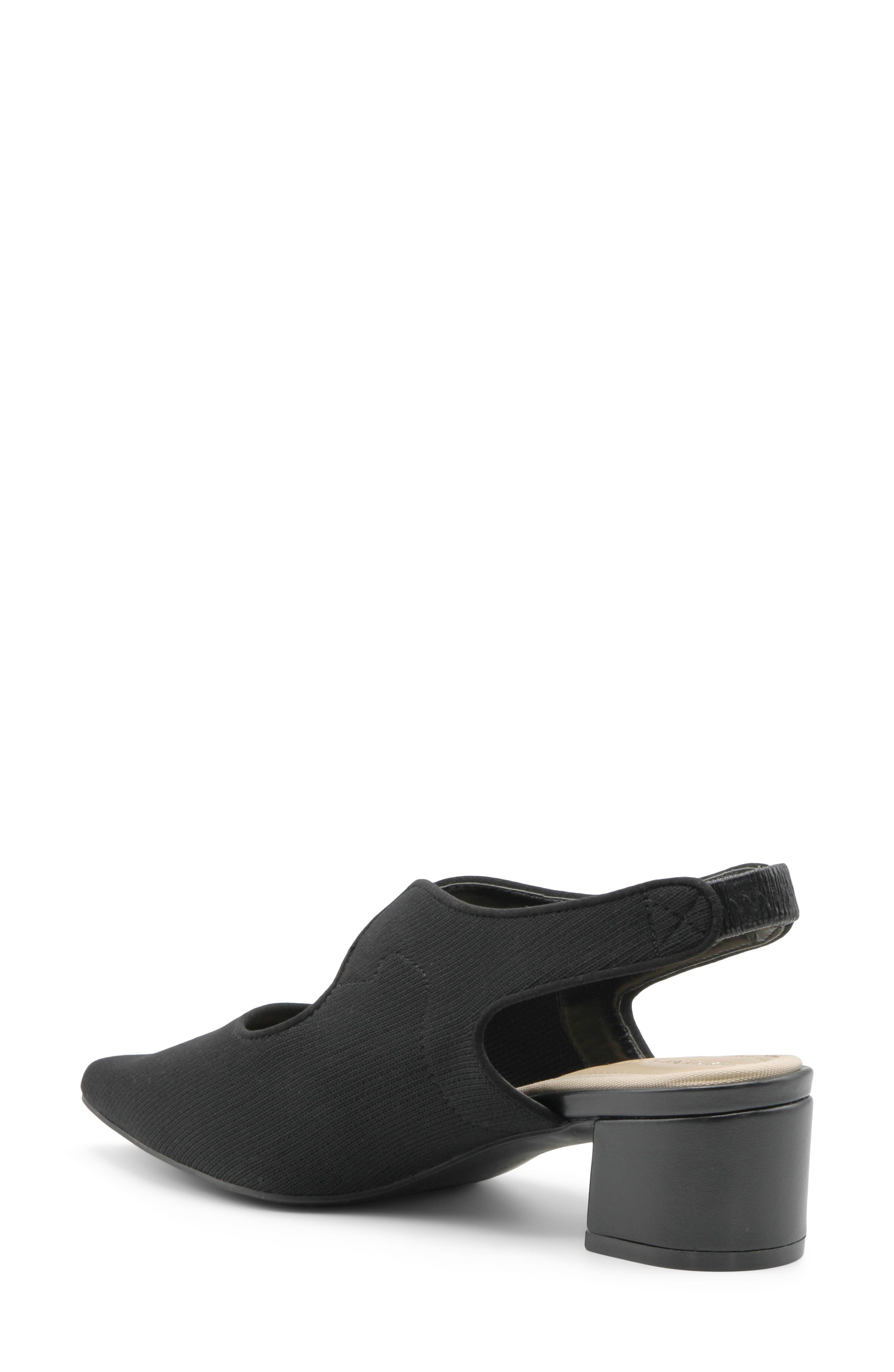 Adrienne Vittadini Goldie Slingback Pump, Alternate, color, Black Knit