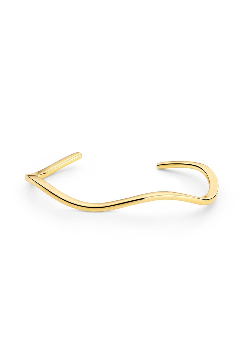 Bangle Ellera Waves Pianura, Main, color, 18K Gold Plated
