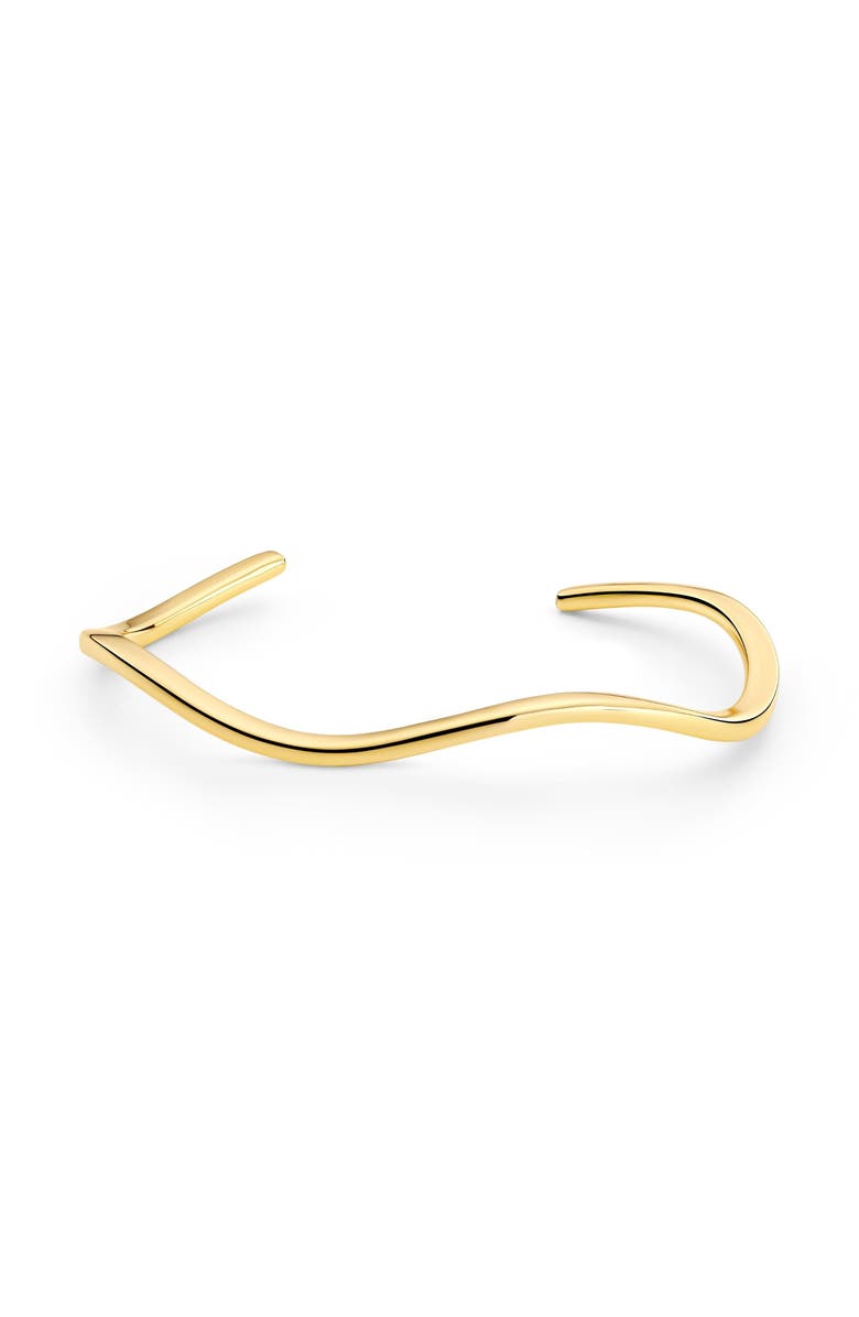 Sif Jakobs Jewellery Bangle Ellera Waves Pianura, Main, color, 18K Gold Plated