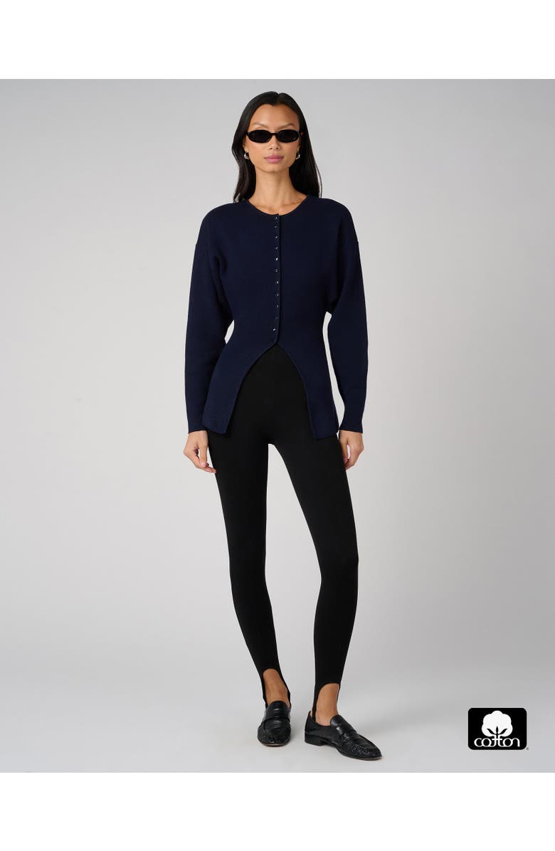 WeWoreWhat Drop Shoulder Cardigan, Alternate, color, Dark Navy
