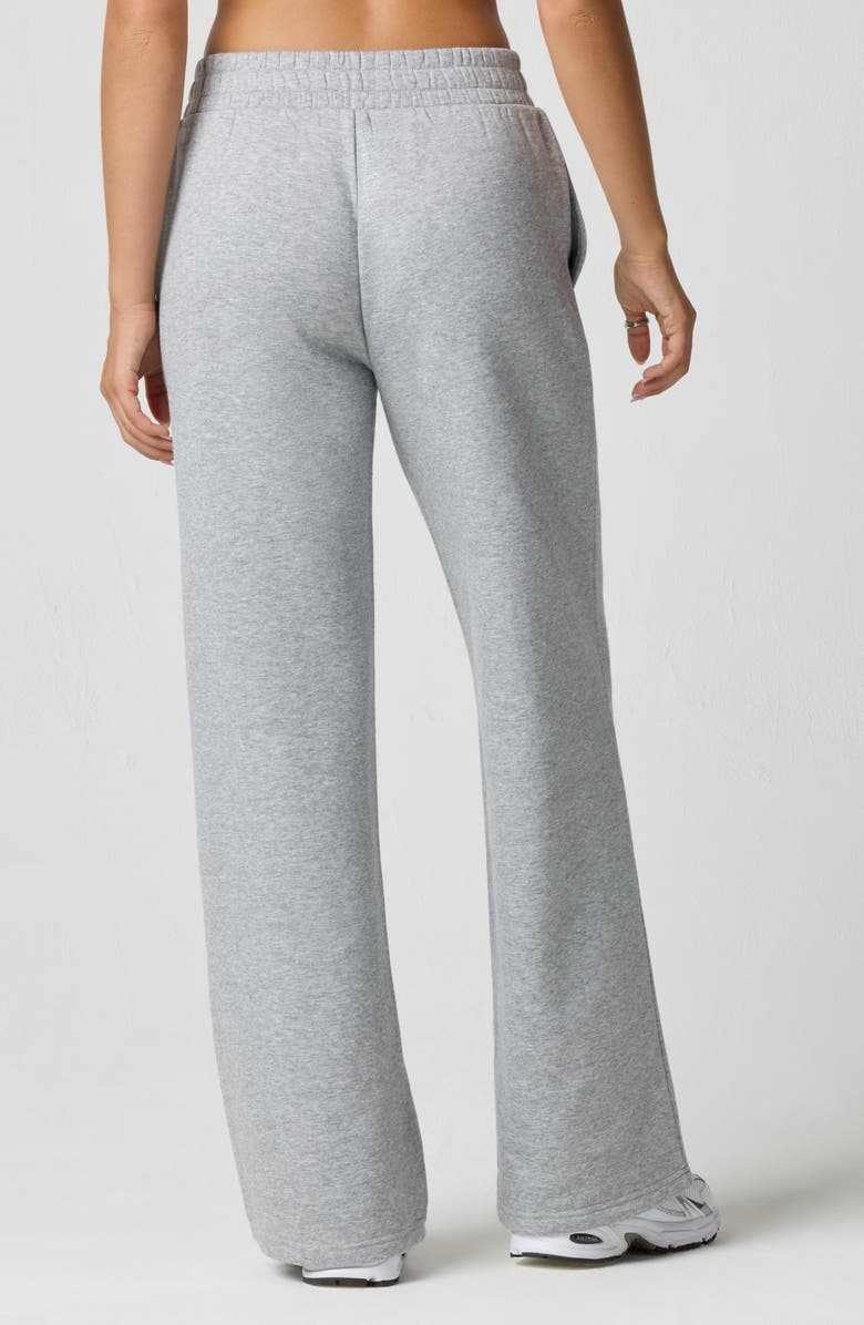 Florence by Mills Rosette Wide Leg Sweatpants, Alternate, color, Heather Grey