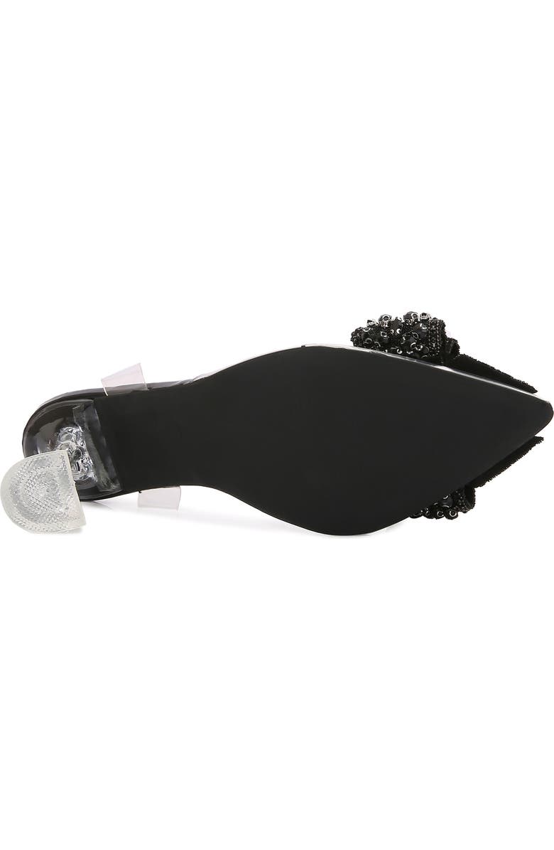 BERNESS Nina Rhinestone Bow Clear Kitten Heel Pump, Alternate, color,