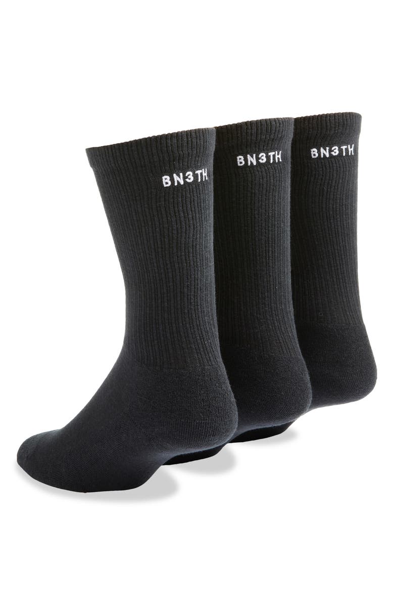 BN3TH 3-Pack Classic Crew Socks, Alternate, color, Black