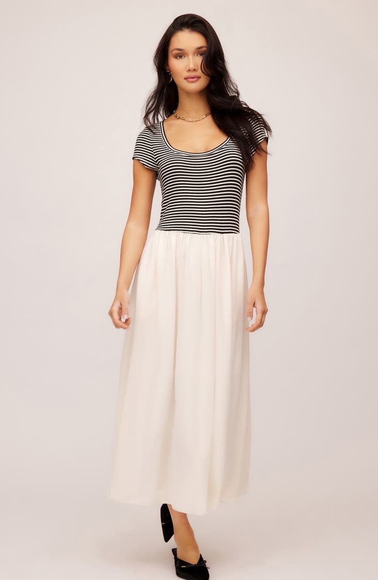 FIFTEEN TWENTY Sylvie Short Sleeve Midi Dress, Alternate, color, Stripe