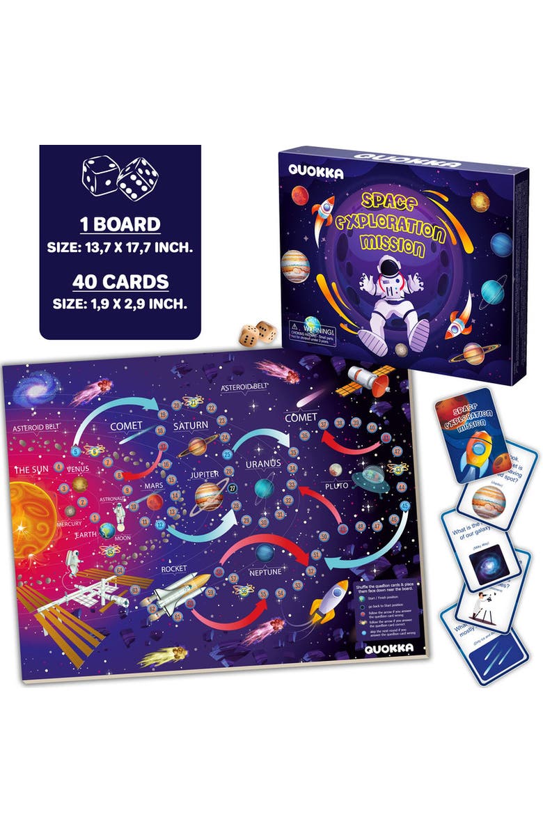Quokka Educational Jigsaw Puzzles for Kids & Adults - Map & Space Puzzle Set, Alternate, color, 3 Board Games