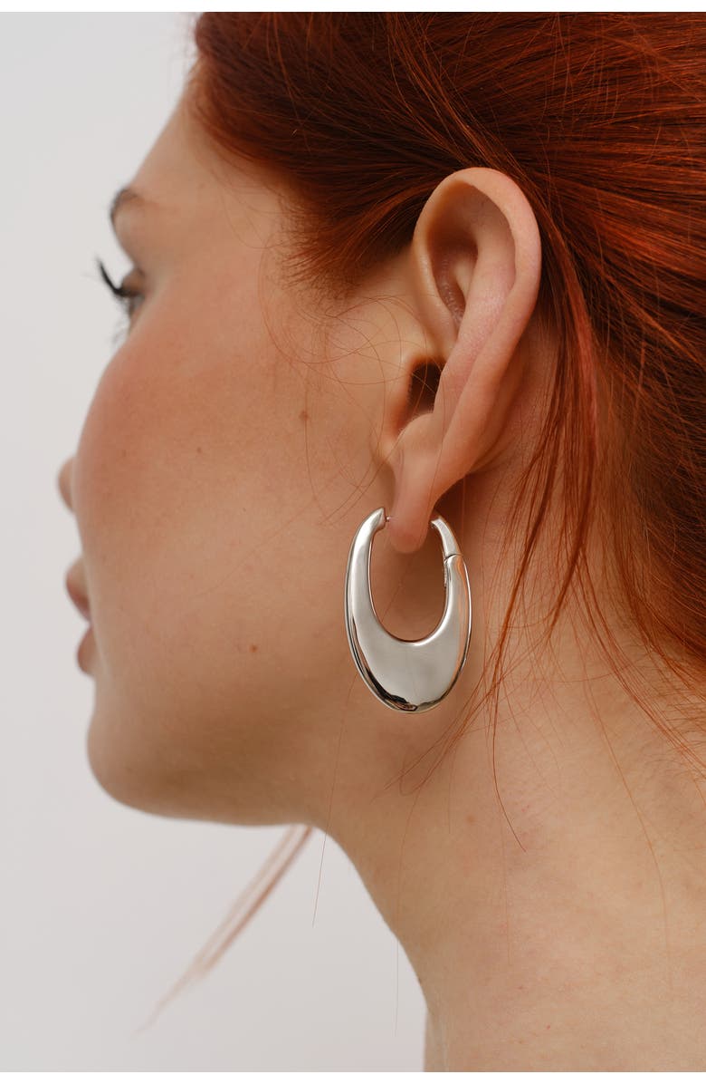 Zynnia Collective Lume Hoops, Alternate, color, Silver