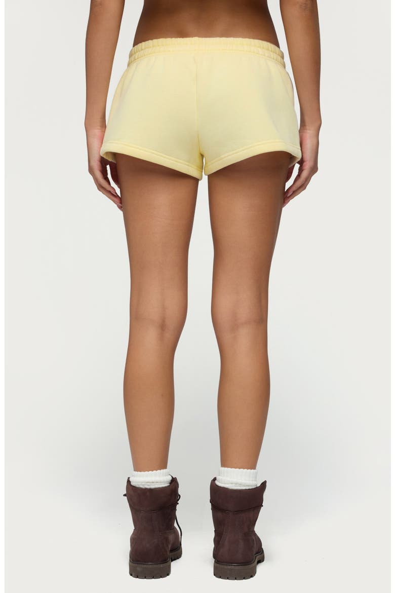 Basic Girl Low Rise Cotton Blend Sweat Shorts, Alternate, color, YELLOW