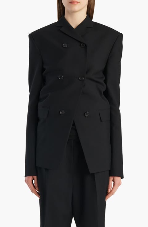 Rolo Double Breasted Wool & Silk Jacket