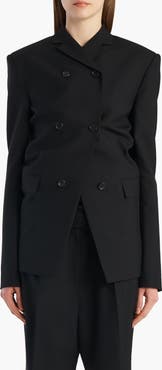 Khaite Rolo Double Breasted Wool & Silk Jacket