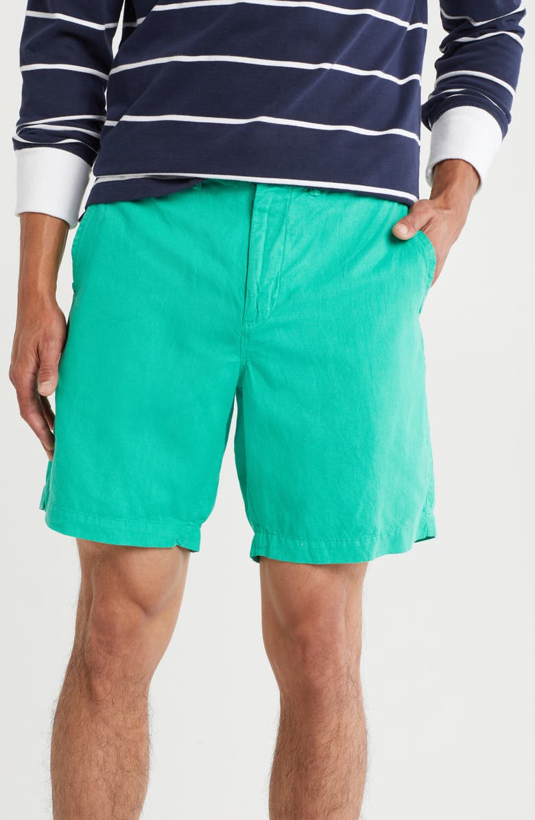Polo Ralph Lauren Classic Fit Maritime Linen & Cotton Shorts, Main, color, 
